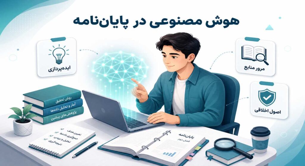 استفاده از هوش مصنوعی در پایاننامه؛ کاربردها، محدودیتها و اصول اخلاقی